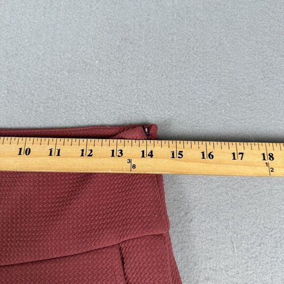 Shop Meg Cuffed Leg‎ Trousers Women’s XS Red Tapered Leg Stretch Pocket Mid Rise - Picture 10 of 16